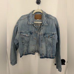 Slightly cropped denim jacket
